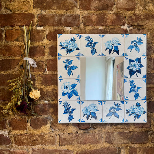 Gardenias on the Tile Mirror