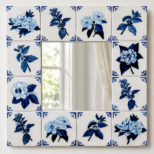 Gardenias on the Tile Mirror
