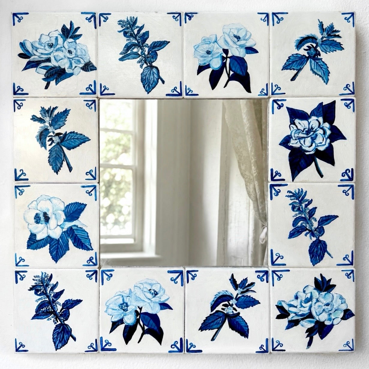 Gardenias on the Tile Mirror