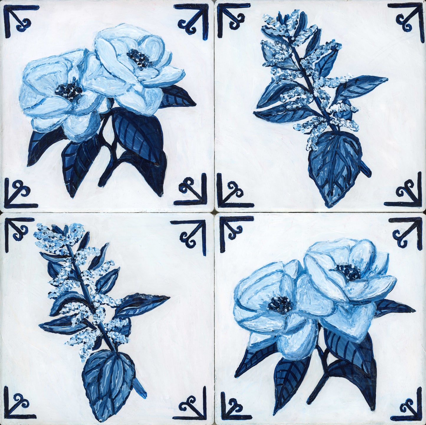 Gardenias on the Tile Print